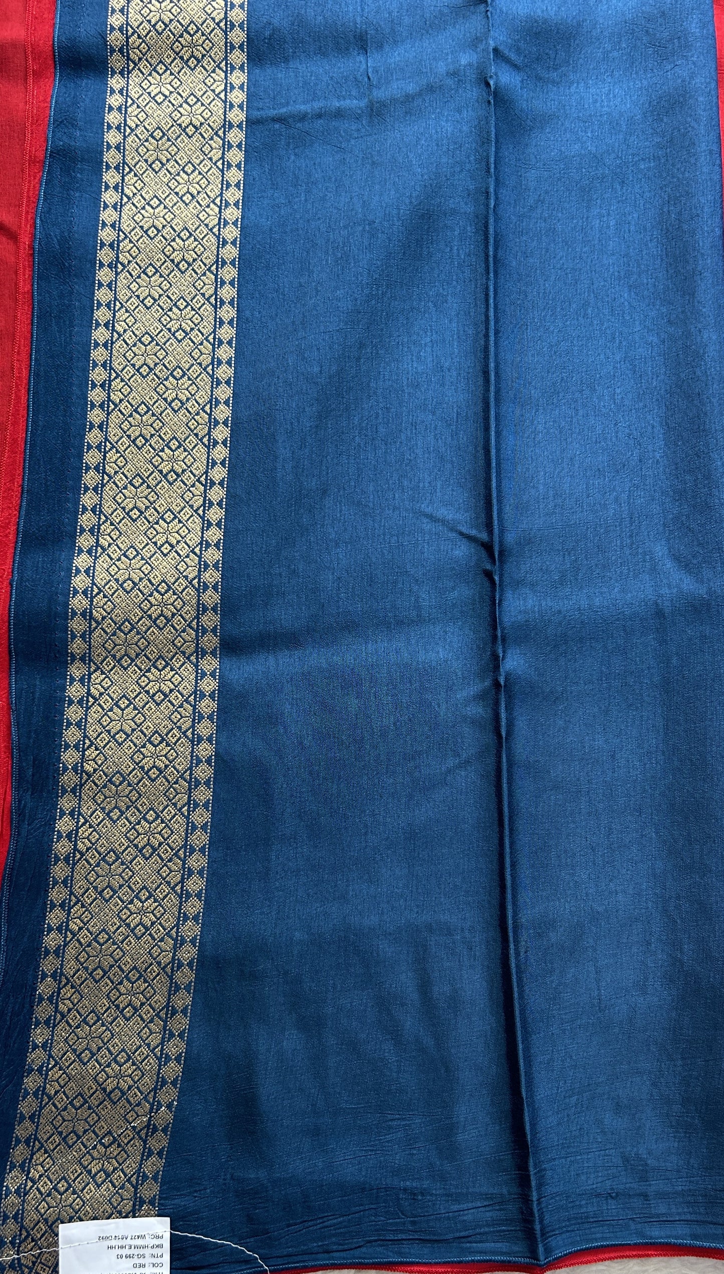 Mona Silk Saree Red Colored Complemented with a Buti Border. - Sampradaya Designer Studio