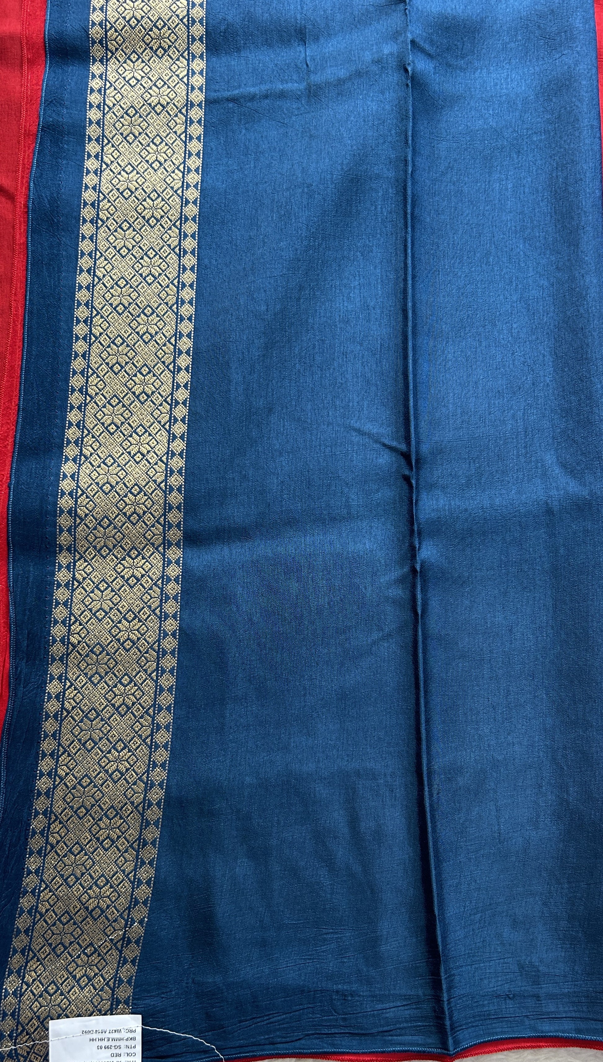 Mona Silk Saree Red Colored Complemented with a Buti Border. - Sampradaya Designer Studio