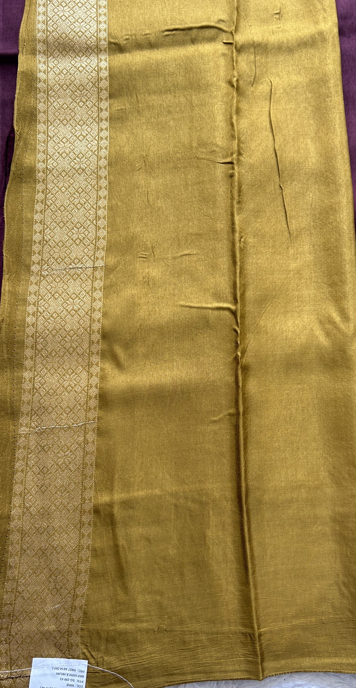 Mona Silk Saree Dark Brown Colored Complemented with a Buti Border. - Sampradaya Designer Studio