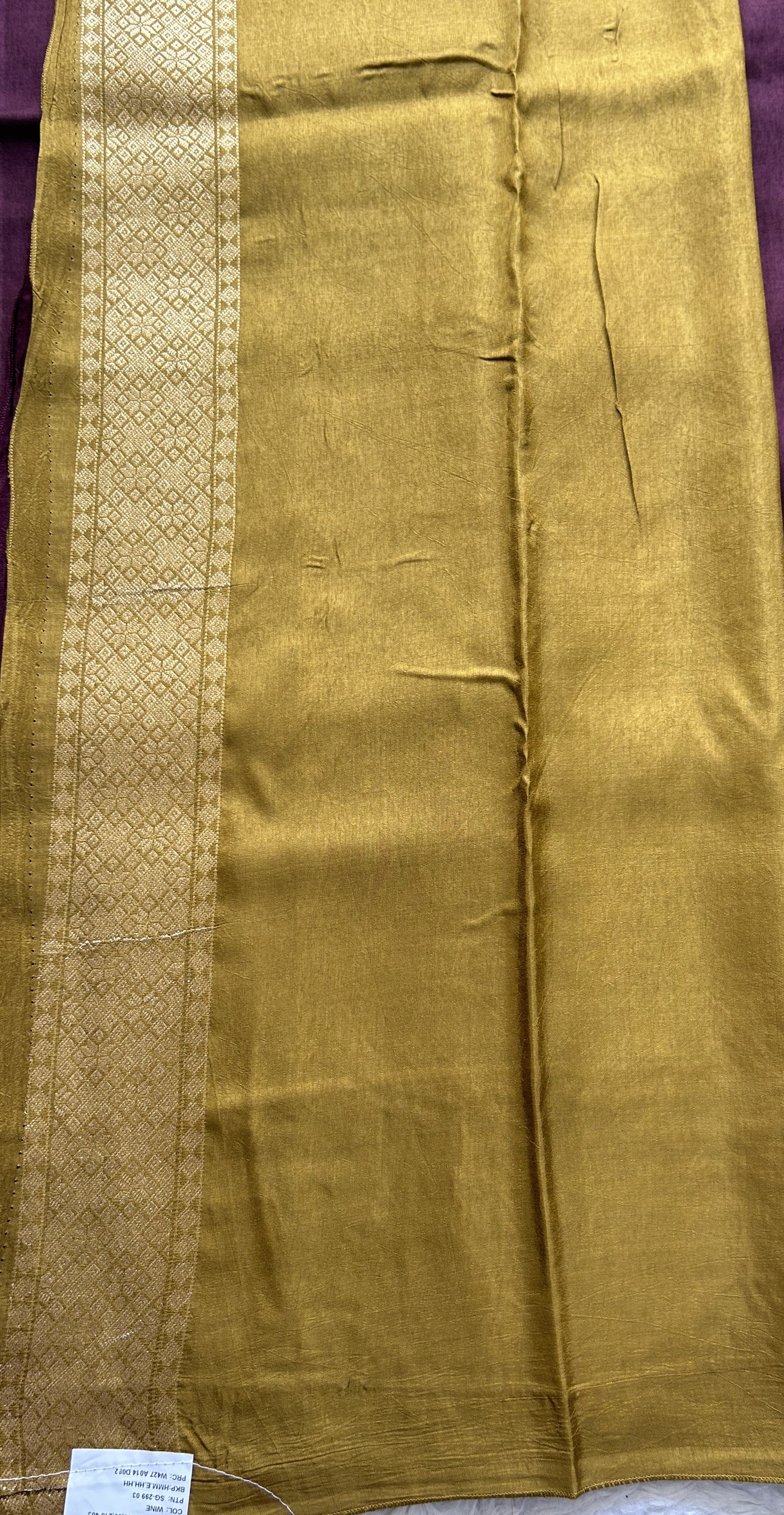 Mona Silk Saree Dark Brown Colored Complemented with a Buti Border. - Sampradaya Designer Studio