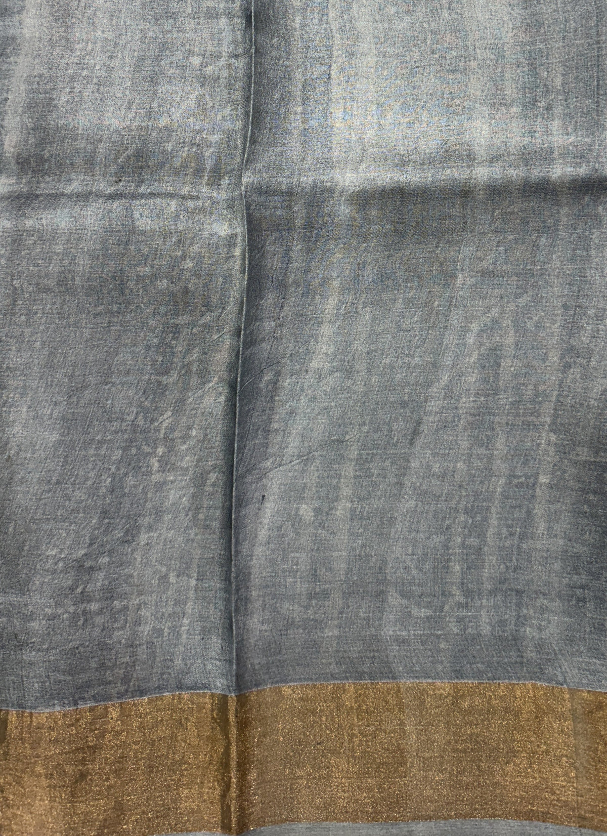 Pure Tussar Silk Saree Brown Color Complemented with a Zari Border.
