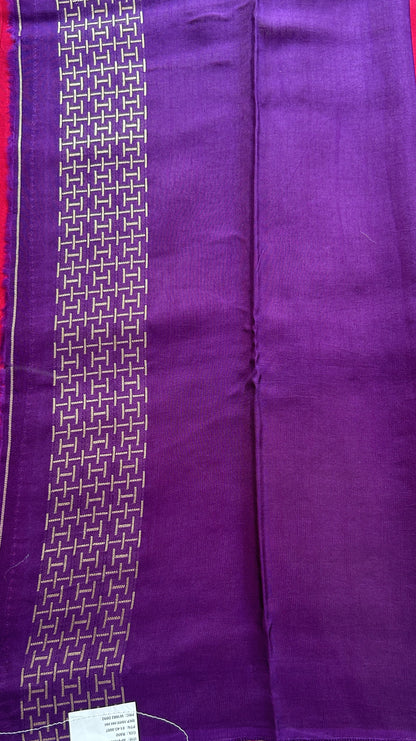 Mona Silk Saree Dark Pink Colored Complemented with a Borderless. - Sampradaya Designer Studio