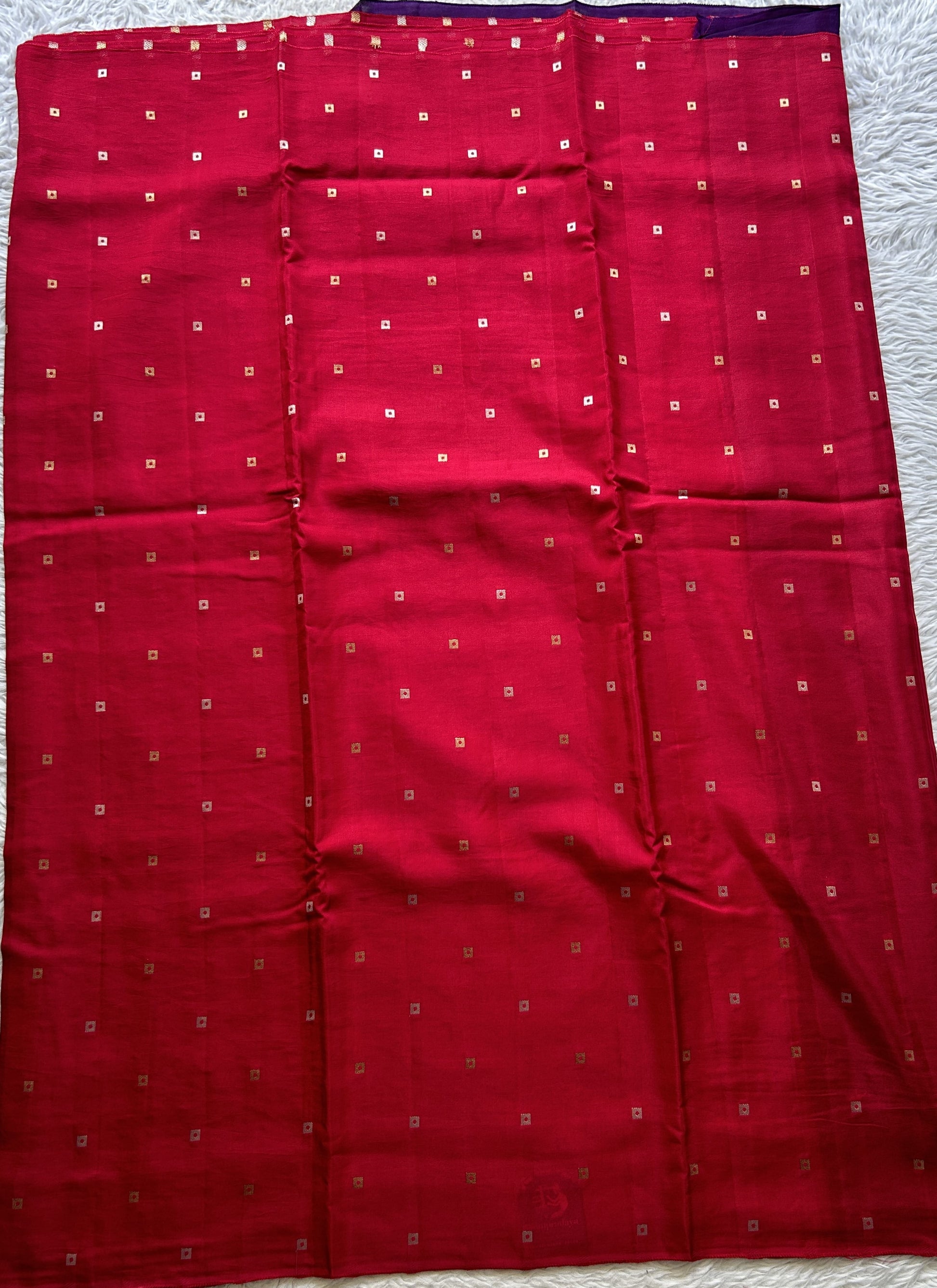 Mona Silk Saree Dark Pink Colored Complemented with a Borderless. - Sampradaya Designer Studio