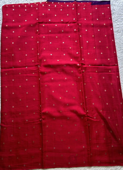 Mona Silk Saree Dark Pink Colored Complemented with a Borderless. - Sampradaya Designer Studio