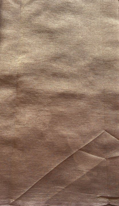 Banarasi Fancy Crushed Saree Light Brown Colored Complemented with a Borderless. - Sampradaya Designer Studio