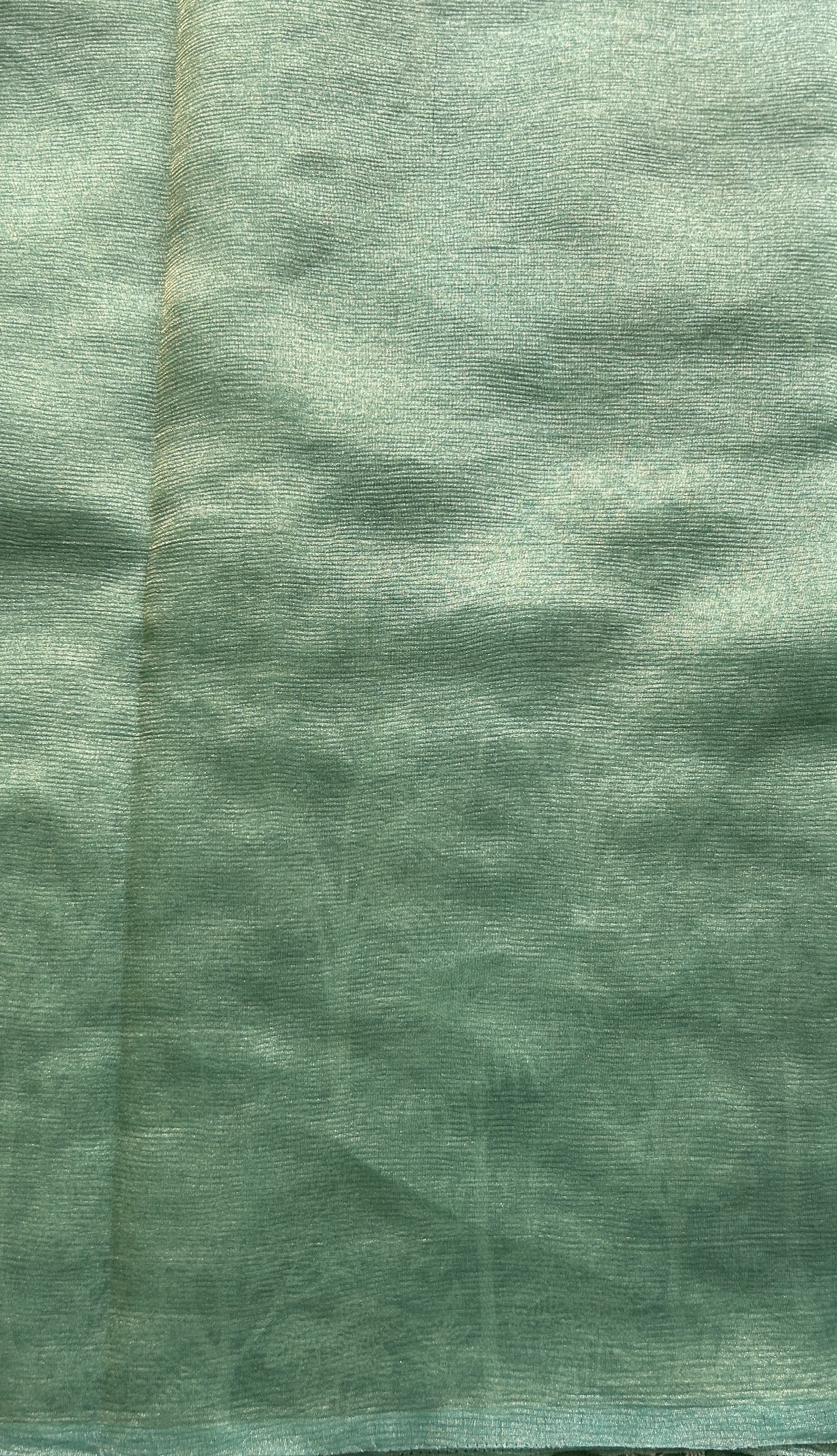 Banarasi Fancy Crushed Saree Sea Green Colored Complemented with a Borderless. - Sampradaya Designer Studio