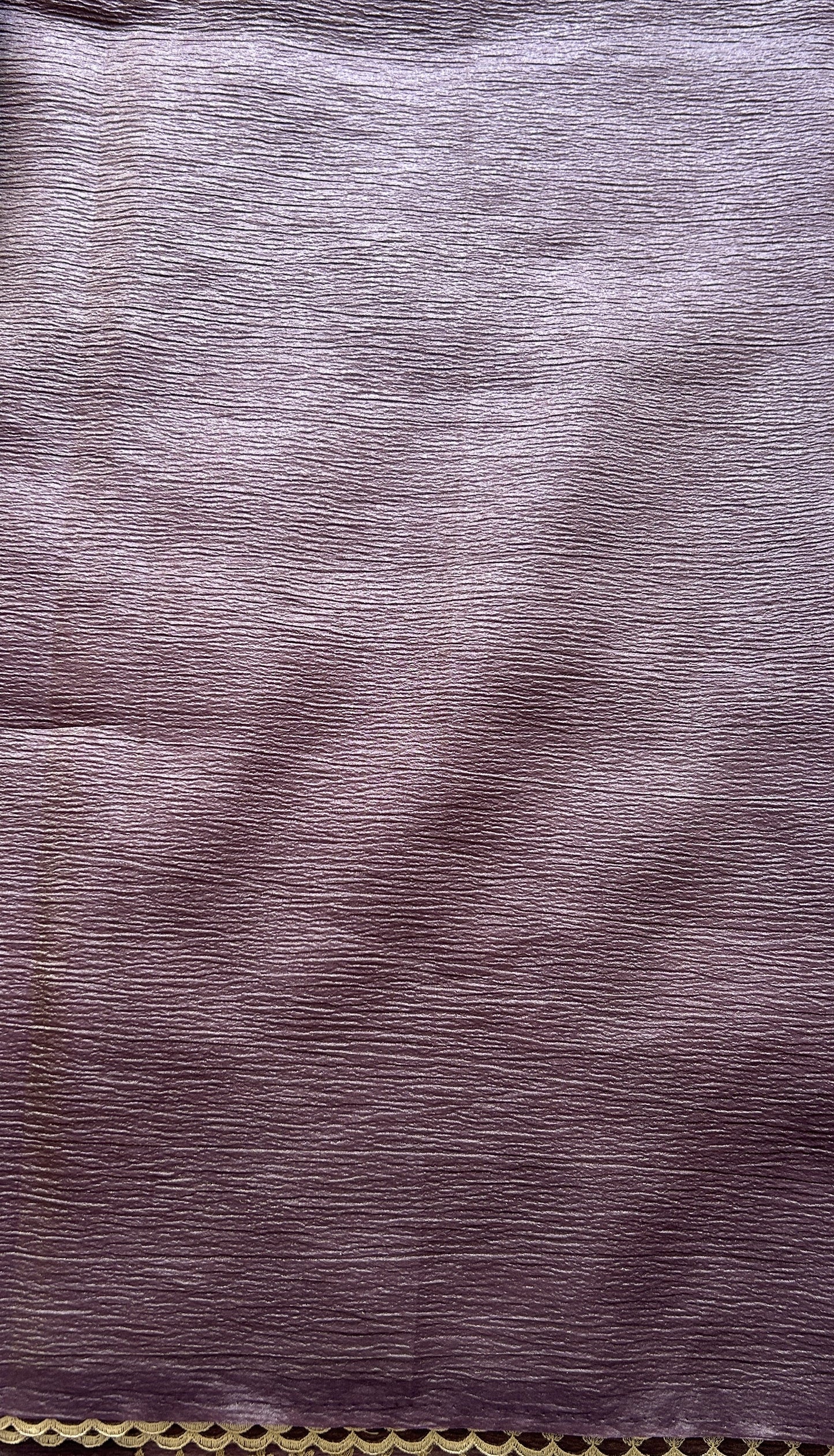 Banarasi Fancy Crushed Saree Dark Lavender Colored Complemented with a Borderless. - Sampradaya Designer Studio