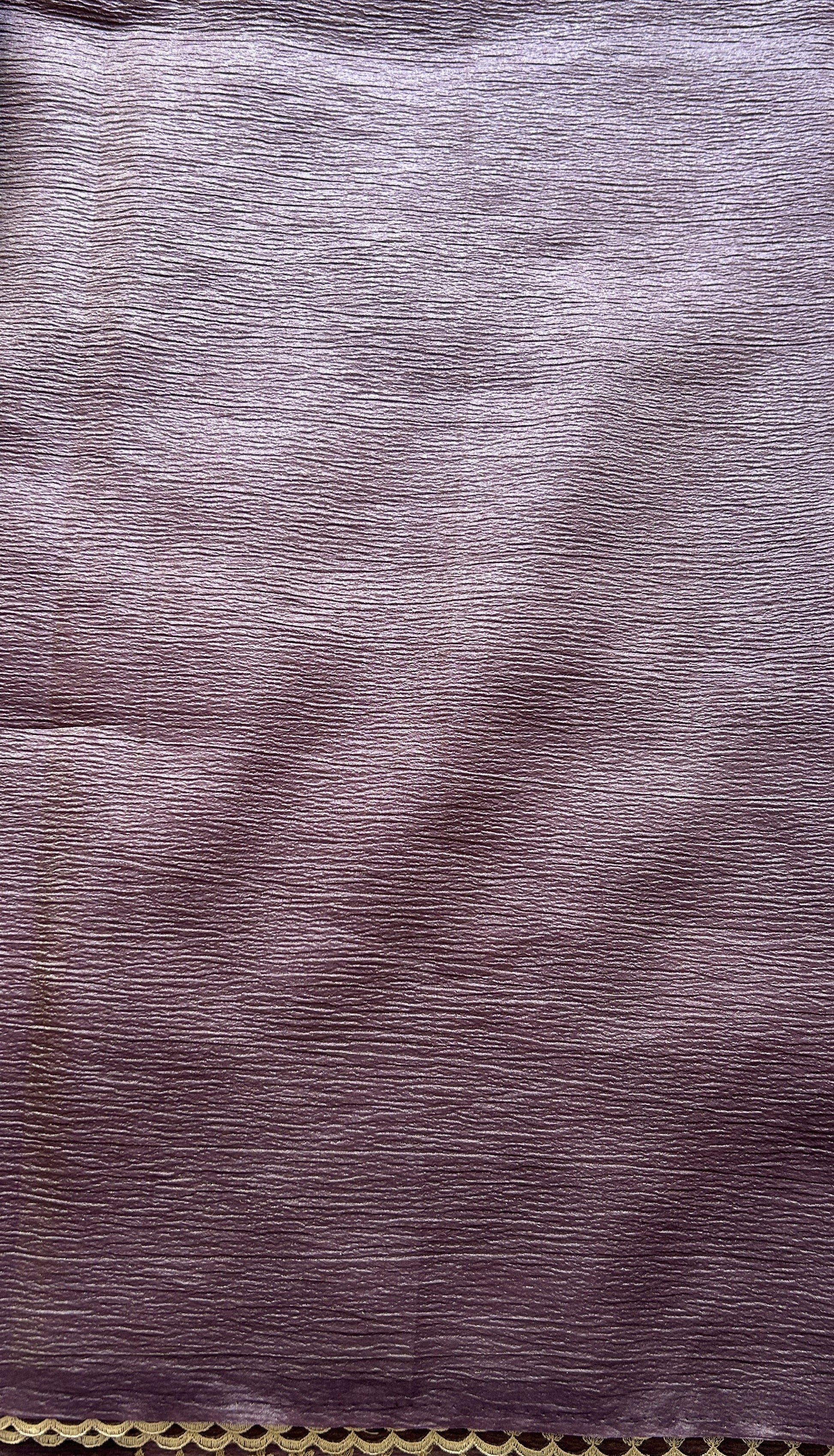 Banarasi Fancy Crushed Saree Dark Lavender Colored Complemented with a Borderless. - Sampradaya Designer Studio