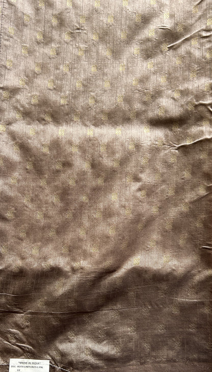 Semi Raw Silk Saree Gray Colored Complemented with a Zari Border. - Sampradaya Designer Studio