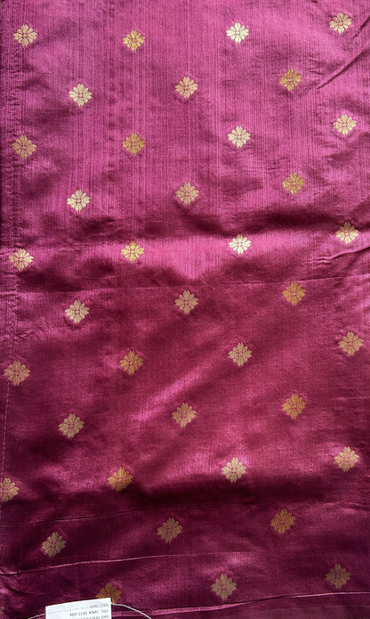 Semi Raw Silk Saree Light Brown Colored Complemented with a Zari Border. - Sampradaya Designer Studio
