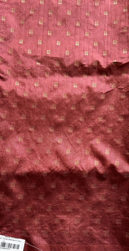 Semi Raw Silk Saree Rose Pink Colored Complemented with a Zari Border. - Sampradaya Designer Studio