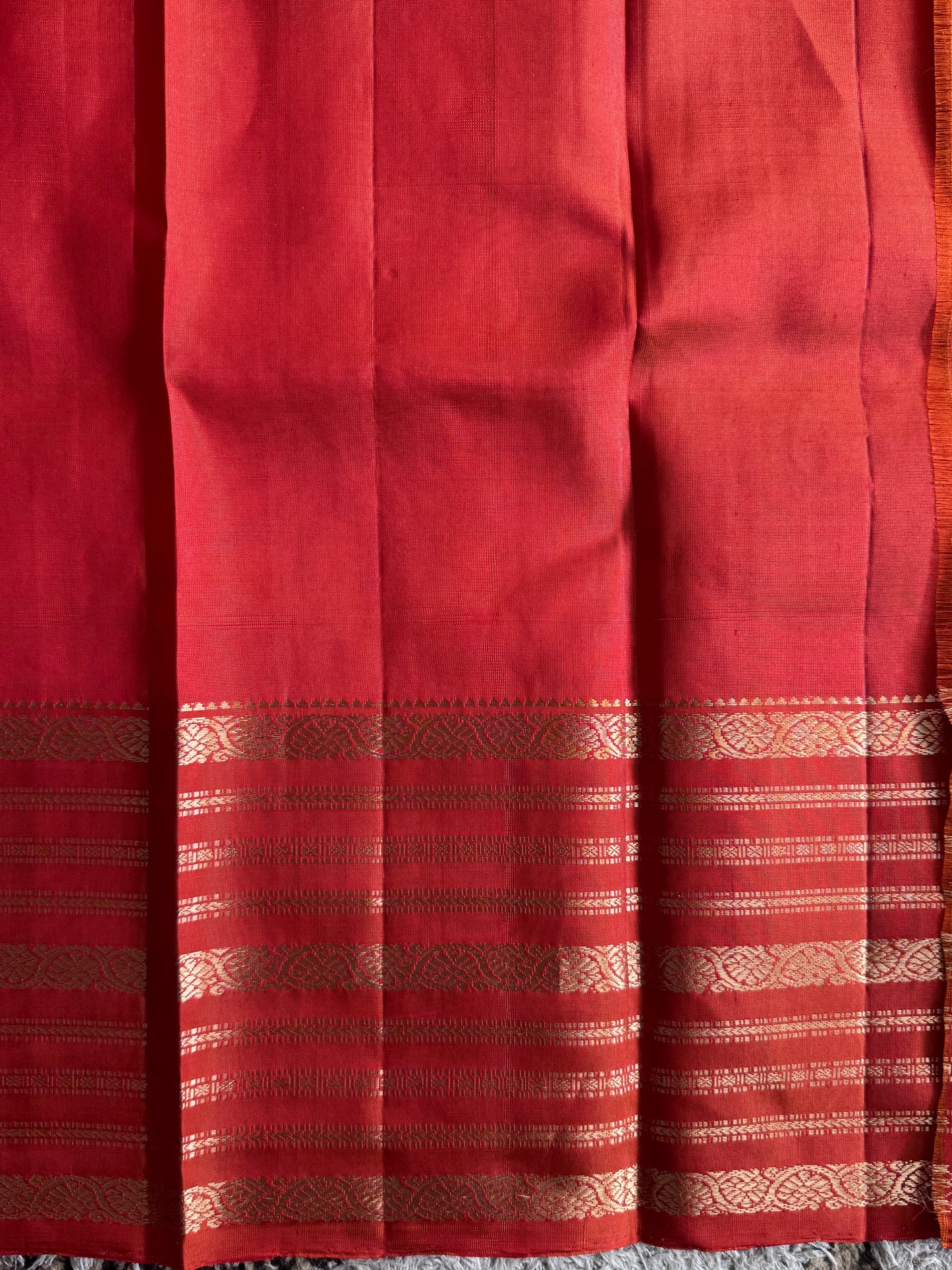 Pure Kanjivaram Silk Saree | Ice Blue With Gold Zari Border | Handloom | Silk Mark Certified