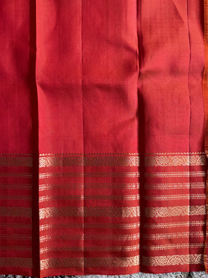 Pure Kanjivaram Silk Saree | Ice Blue With Gold Zari Border | Handloom | Silk Mark Certified