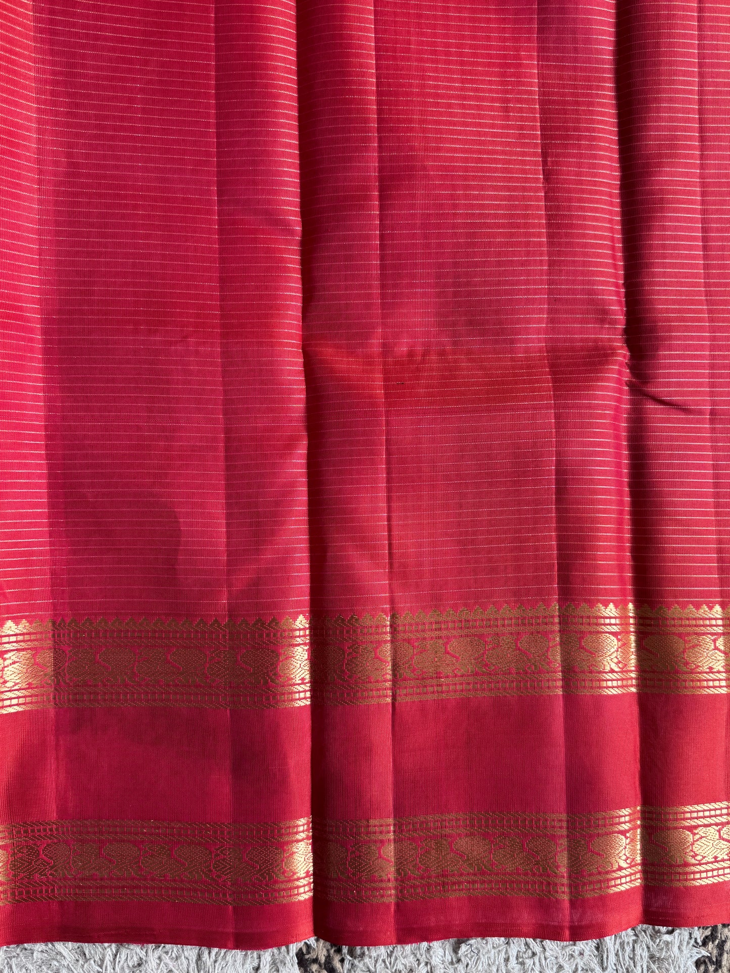 Black Green Pure Kanjivaram Silk Saree | Gap Border With Peacock Butta | Handloom | Silk Mark Certified