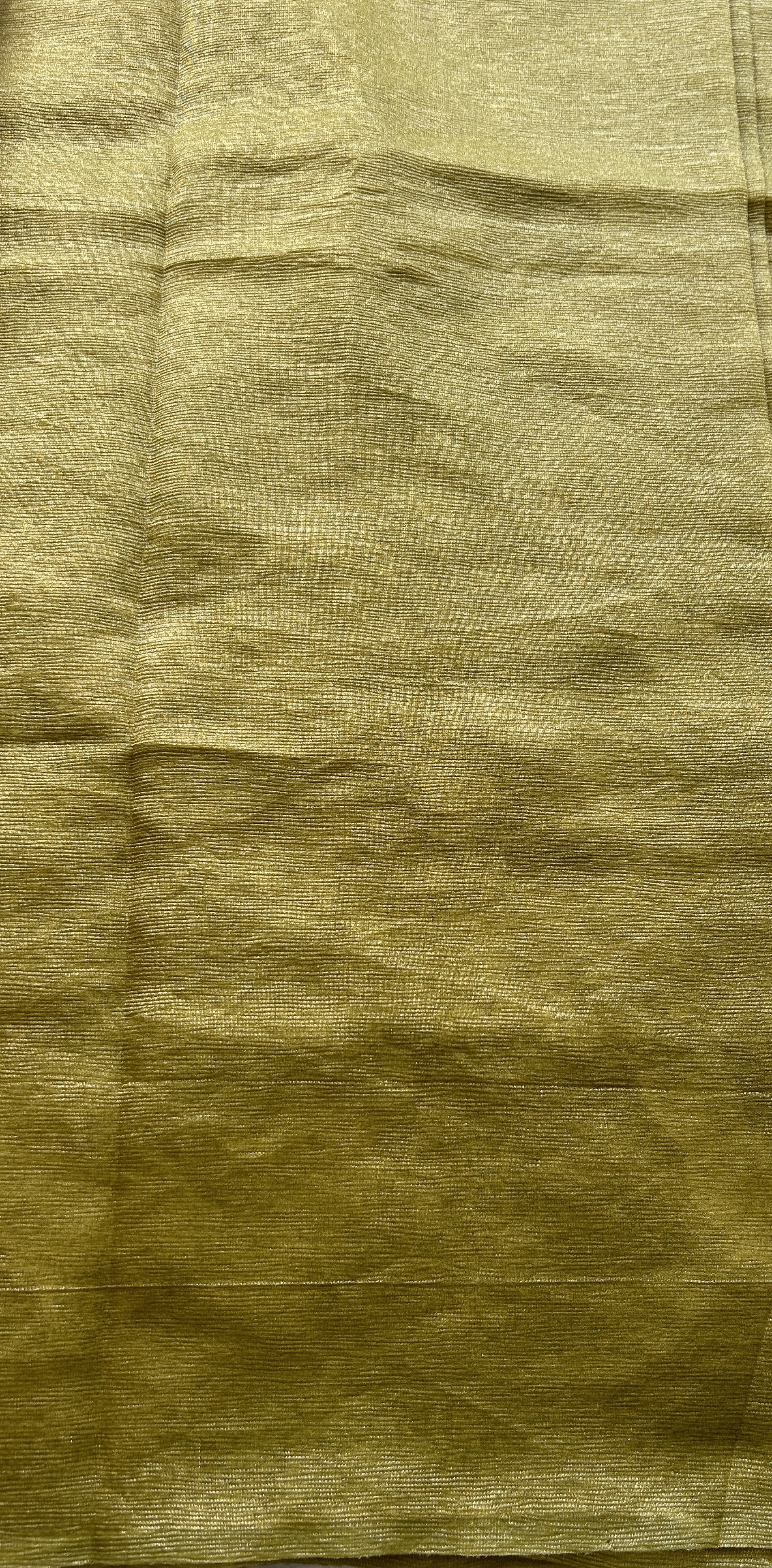 Banarasi Fancy Crushed Saree Leaf Green Colored Complemented with a Borderless. - Sampradaya Designer Studio