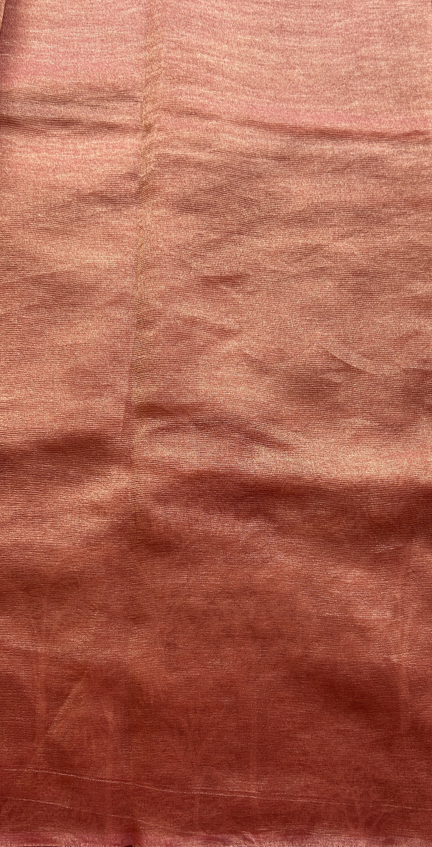 Banarasi Fancy Crushed Saree Onion Pink Colored Complemented with a Borderless. - Sampradaya Designer Studio