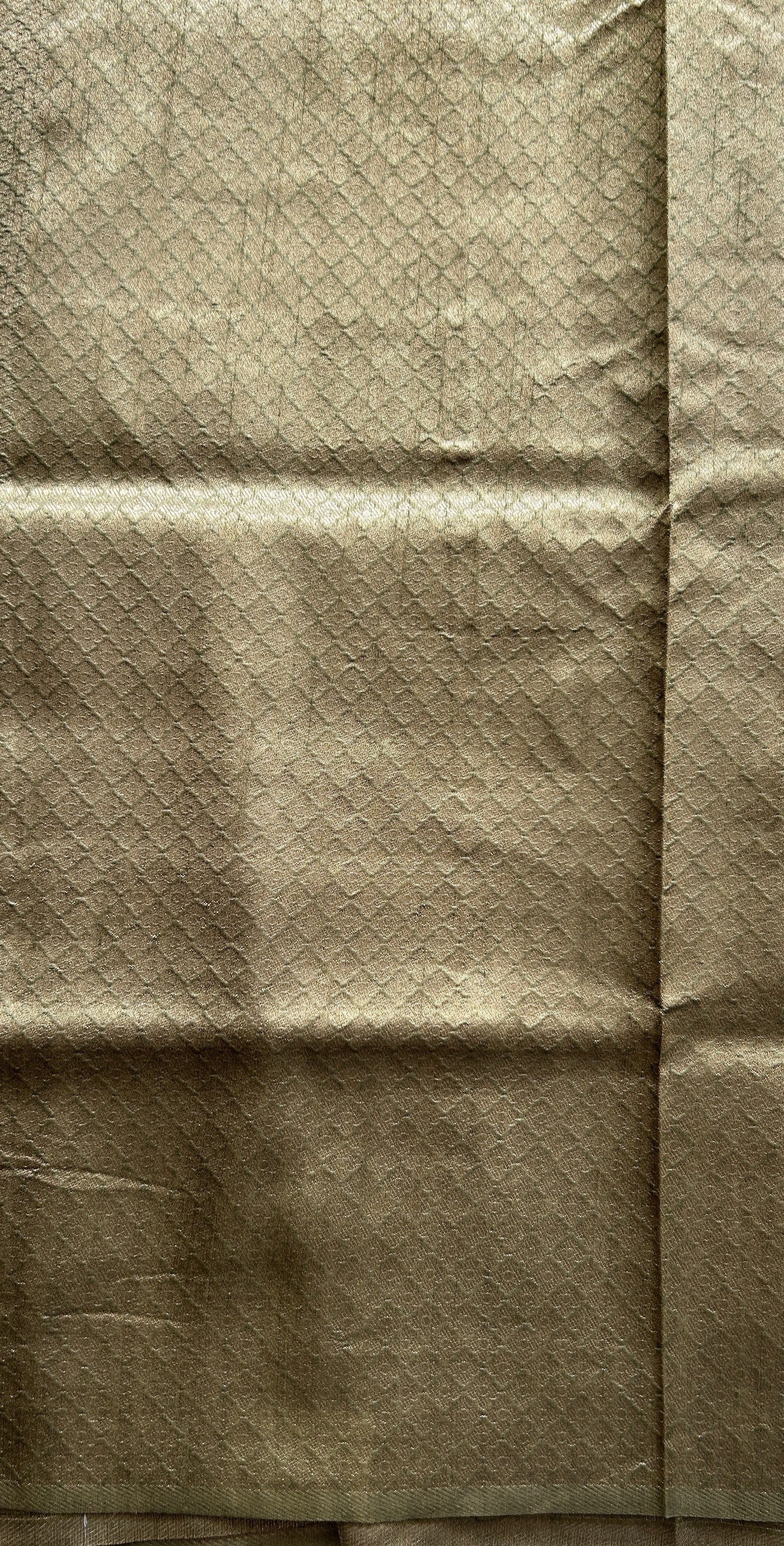 Semi Raw Silk Saree Parrot Green Colored Complemented with a Zari Border. - Sampradaya Designer Studio