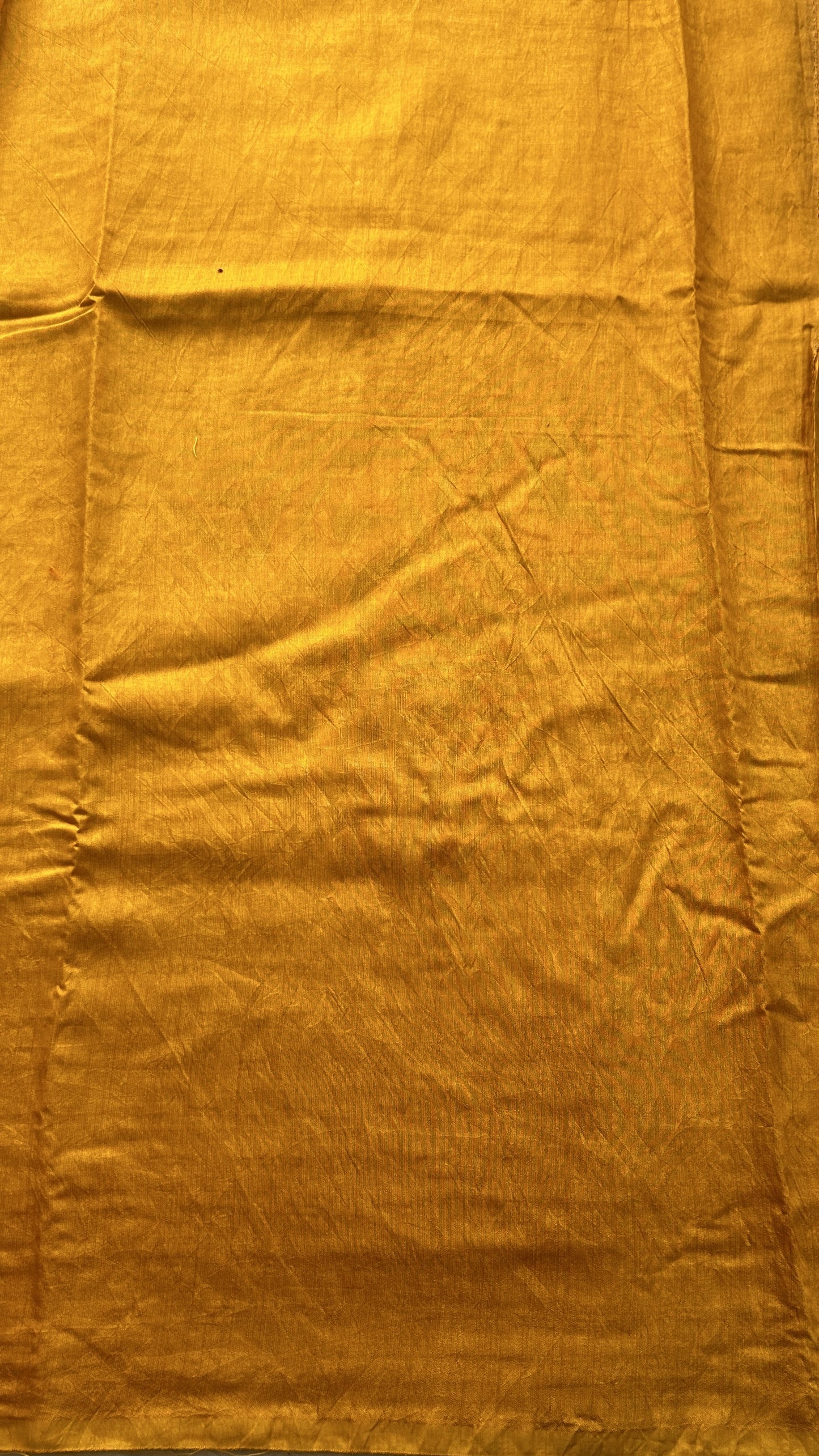 Tussar Silk Dress Material Yellow Colored Complemented with a Zari Border. - Sampradaya Designer Studio
