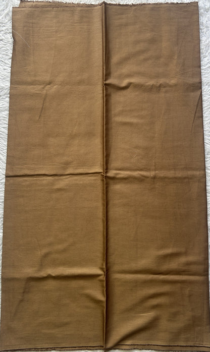 Chanderi Cotton Dress Material Brown Colored Complemented with a Borderless. - Sampradaya Designer Studio