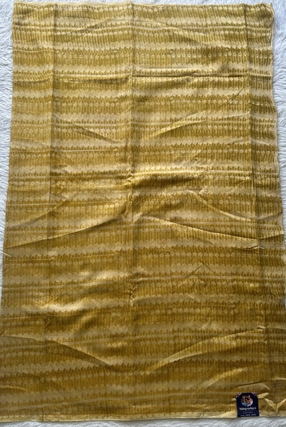 Chanderi Cotton Dress Material Yellow Colored Complemented with a Borderless. - Sampradaya Designer Studio