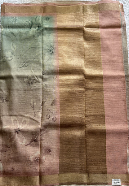 Banarasi Fancy Crushed Saree Light Pink Colored Complemented with a Zari Border. - Sampradaya Designer Studio