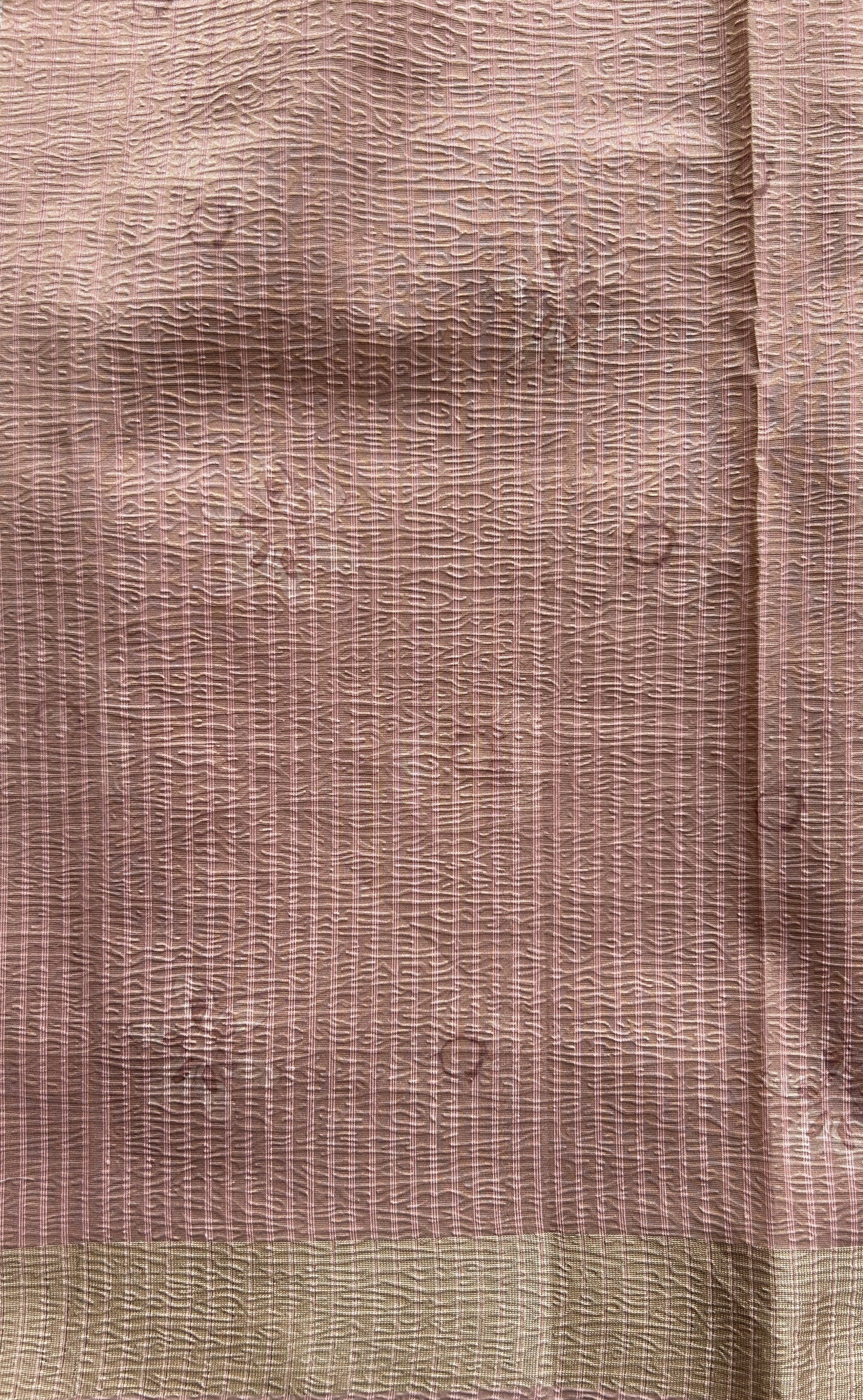 Banarasi Fancy Crushed Saree Light Pink Colored Complemented with a Zari Border. - Sampradaya Designer Studio
