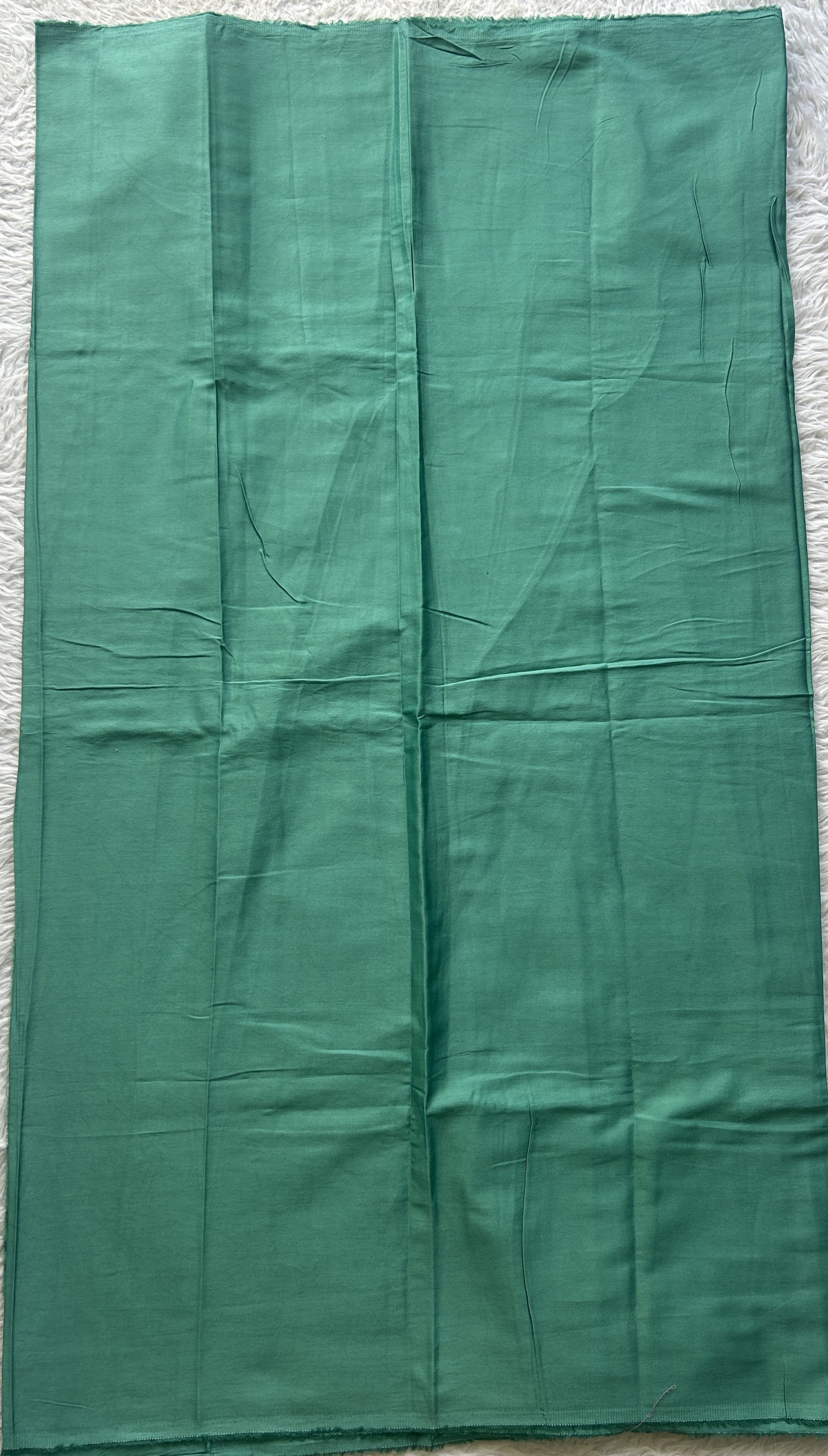 Chanderi Cotton Dress Material Sea Green Colored Complemented with a Borderless. - Sampradaya Designer Studio