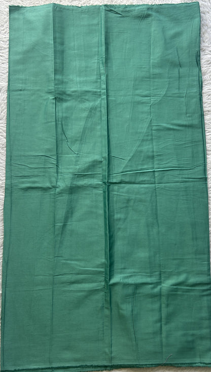 Chanderi Cotton Dress Material Sea Green Colored Complemented with a Borderless. - Sampradaya Designer Studio