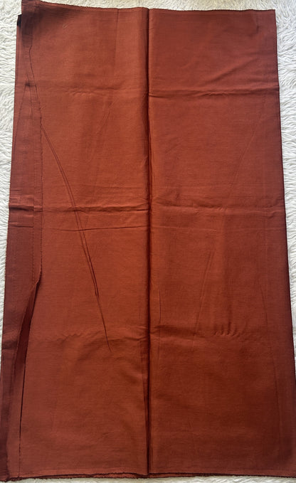 Chanderi Cotton Dress Material Sandalwood Colored Complemented with a Borderless. - Sampradaya Designer Studio