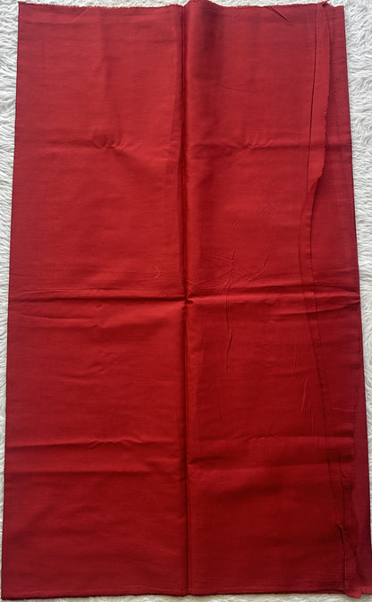 Chanderi Cotton Dress Material Maroon Colored Complemented with a Borderless. - Sampradaya Designer Studio