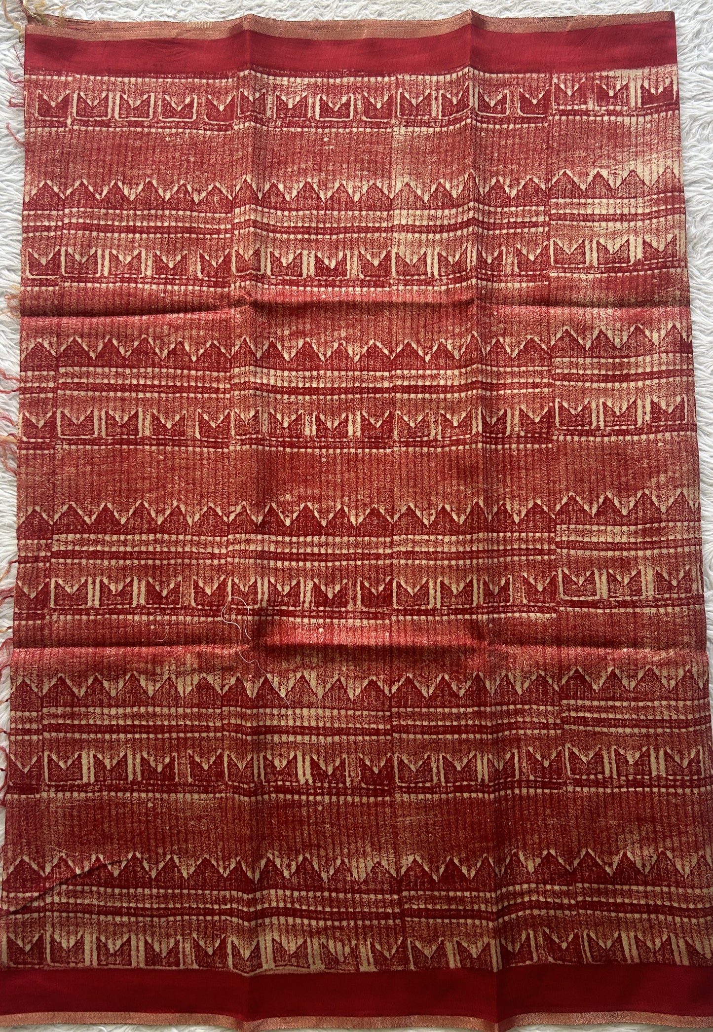 Chanderi Cotton Dress Material Maroon Colored Complemented with a Borderless. - Sampradaya Designer Studio