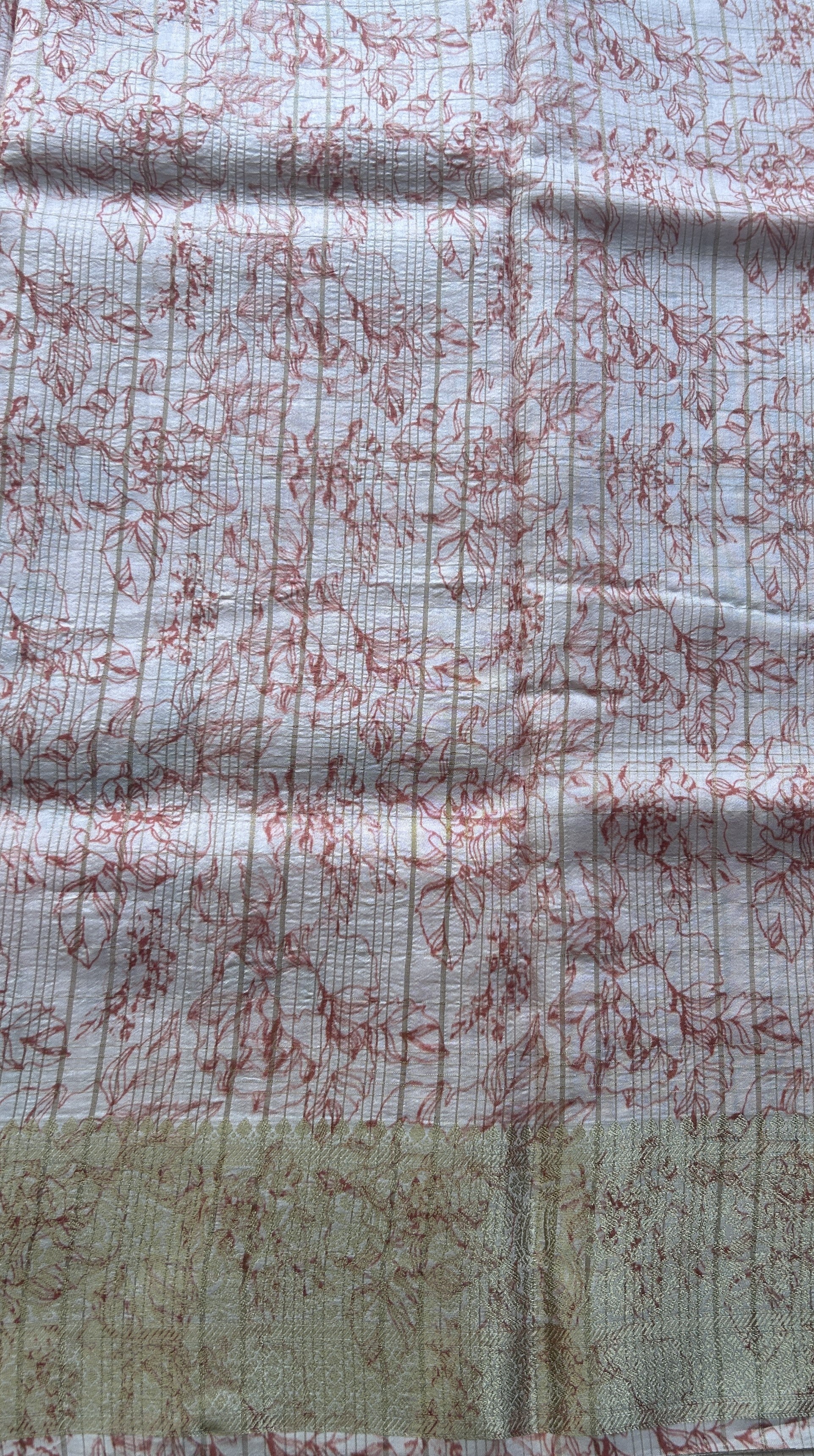 Dola Crepe Saree Light Pink Colored Elegantly Paired with a Zari Border. - Sampradaya Designer Studio