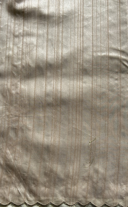 Semi Tussar Saree Pastel Brown Colored complemented with a Scallop Border. - Sampradaya Designer Studio