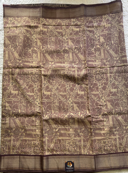 Dola Crepe Saree Light Purple Colored Elegantly Paired with a Zari Border. - Sampradaya Designer Studio