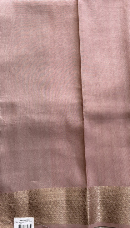 Banarasi Soft Silk Saree Sea Green Colored Complemented with a Zari Border. - Sampradaya Designer Studio