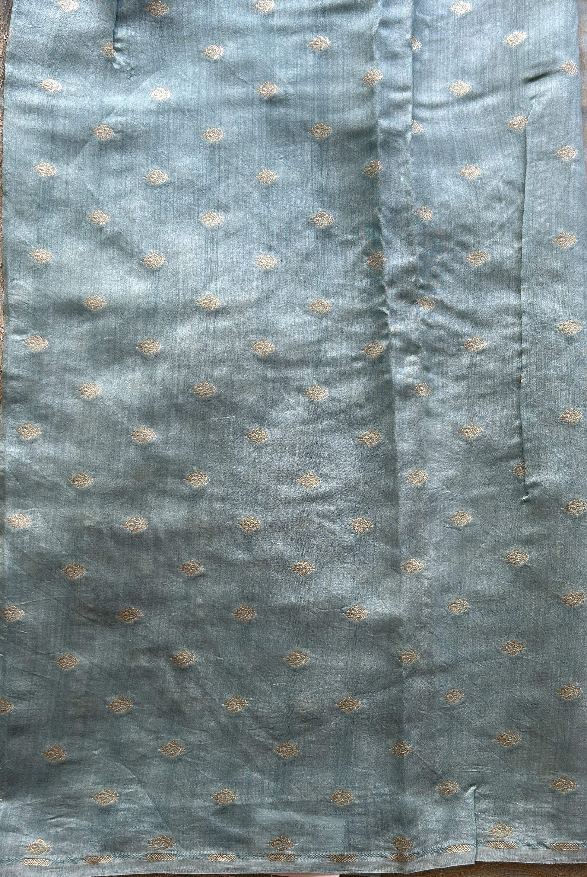Tissue Organza Designer Saree Sea Green colored Saree Paired with a Thread border. - Sampradaya Designer Studio