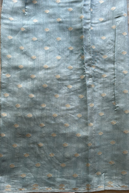 Tissue Organza Designer Saree Sea Green colored Saree Paired with a Thread border. - Sampradaya Designer Studio