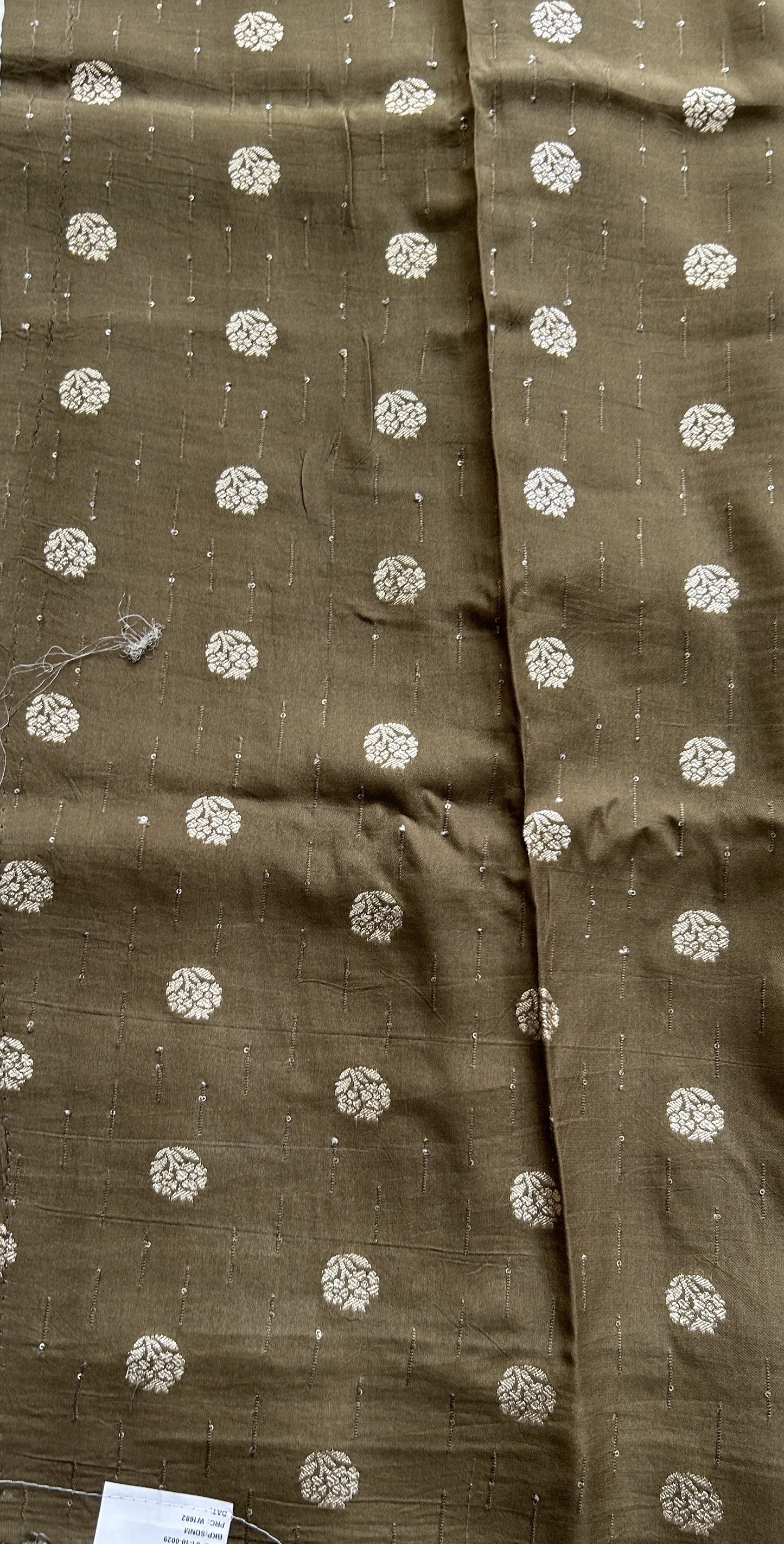 Banarasi Soft Silk Saree Olive Green Colored Complemented with a Zari Border. - Sampradaya Designer Studio