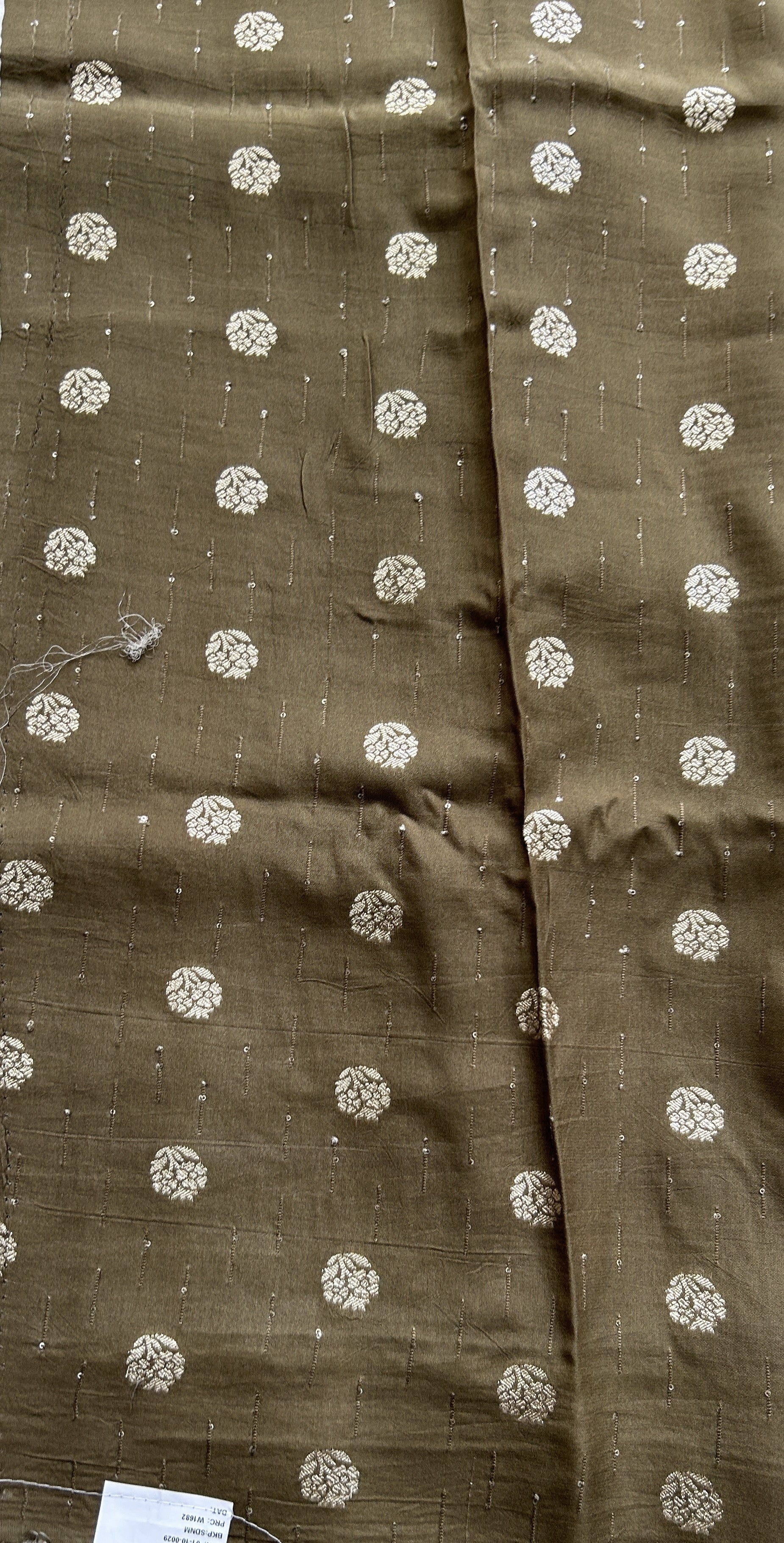 Banarasi Soft Silk Saree Olive Green Colored Complemented with a Zari Border. - Sampradaya Designer Studio